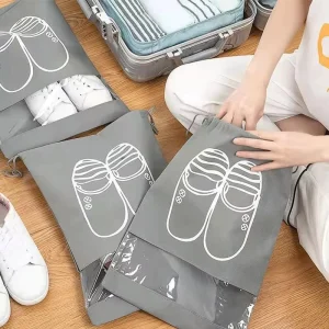 Factory Price Custom Logo Reusable Non Woven Shoes Bag Pouch Shoes Organizers Storage for Daily Use