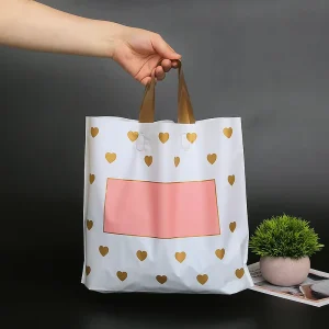 Factory Price Custom logo Printed Ldpe Hdpe Plastic Die Cut Thank You Carrier Shopping Packaging Bags