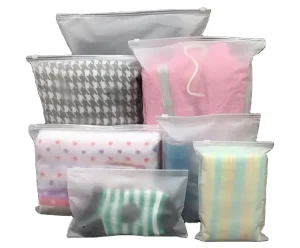 Factory Price Frosted Plastic CPE Slider Ziplock Bag Custom Packaging for Clothes PE Bags Zip Lock Plastic Bags