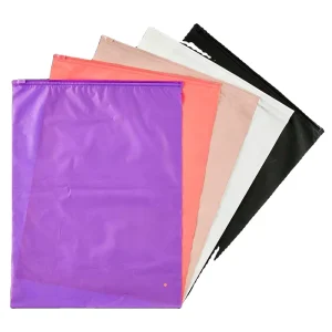 Factory Printing Logo Packaging Clothes Matte Poly Bag Custom Ziplock Clothing Frosted Zipper Plastic Bag