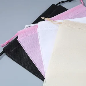 Factory Sale Boutique Recyclable Nonwoven Drawstring Bag Fabric Luxury Muslin Pouch for Shoes Clothes Dust Covers Handbags