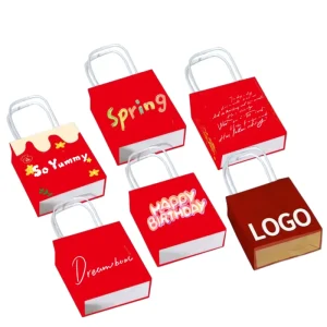Factory Small Paper Bags for Dresses Classic Style with Custom Logo Custom Craft Paper Bags