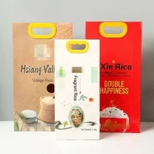Factory Supply Laminated Plastic Rice Packaging Bag Resealable Moisture Resistant Design