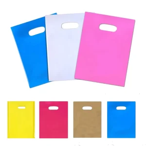Factory Transparent Die Cut Handle Bag Custom LOGO Simple Flat Mouth Plastic Gift Bag Printing Underwear