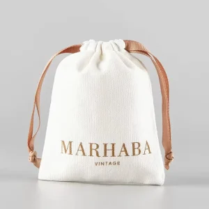 Fashion Storage Bag Cotton Canvas Pouch Dust Bag Drawstring Bag for Gift Jewelry Packaging