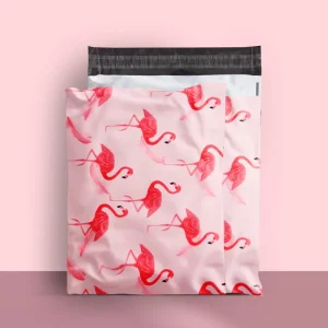Flamingo Patterns Full Printed Custom Logo Poly Mailer Mailing Bags in Stock Shipping Packaging Plastic Bags