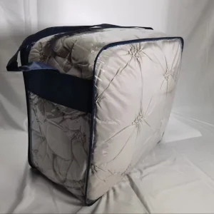 Foldable Space Saving PVC Transparent Storage Packaging Wire Bag for Bedding