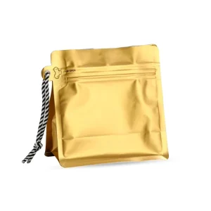 Food Grade Flat Bottom Pouch with Pulled Zipper Plastic Packaging Cafe Bags Portable Drawstring 125g 250g 500g Coffee Bean