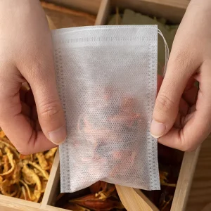 Food Grade Non Woven Filter Bags for Tea Coffee Herbs Spices Household Beverage Use OEM Logo Printing