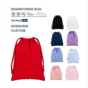 Food Safe Non Woven Drawstring Bags for Packaging Custom Size & Logo Printing Available