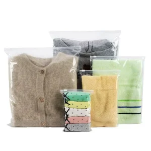 Frosted Bag Plastic Clothing Packaging Bags Custom Printed PE Apparel Poly Bag Garment Ziplock Pouch