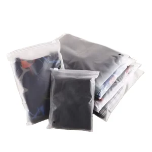 Frosted PE Slider Zipper Poly Bag Plastic T shirt Zip Lock Custom Clothing Packaging Bag