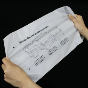 Frosted PLA Biodegradable Recyclable Shoes Socks Storage Bags Big Capacity Custom Printed Semi translucent Packaging Zipper Bags