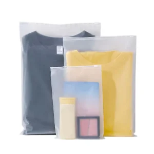Frosted Pe Slider Zipper Poly Bag Plastic T shirt Custom Clothing Packaging Bag