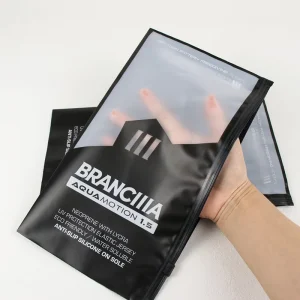 Frosted Recycled PE Materials Zipper Bag Gravure Printing Reusable Ziplock Swimwear Packaging Bags for Shoes Socks Fur