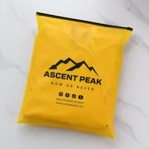 Frosted Zipper Fashion Packaging Bags With Gold Logo Hot Stamping For Luxury Boutique Packaging Low MOQ Supply