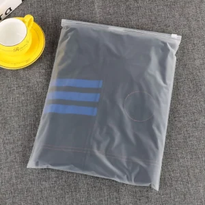 Frosted Zipper Plastic Bags Resealable Clothing Packaging Bags for Clothes Socks Underwear