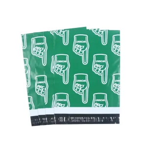 Full Color Resealable Plastic Apparel Packaging Bag Custom Logo Self Adhesive Poly Green Courier Shipping Bag for Logistic