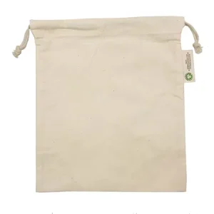GOTS Organic Cotton Drawstring Bag with Custom Logo