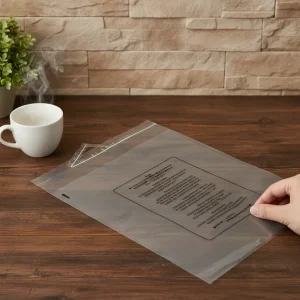 GRS Certified 100% Recycled Transparent PE Plastic Packaging Bags Custom Size Polybags for Clothes Shoes Use Recycled Materials