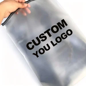 GRS Certified Recycled CPE Ziplock Bags with Custom Logo PPWR Compliant Eco Friendly Packaging for Clothing Apparel