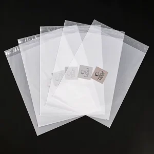 GRS Clothing Bags Custom Logo Compostable Recyclable Packing Bag Self-Adhesive Apparel Clothes Bag Plastic