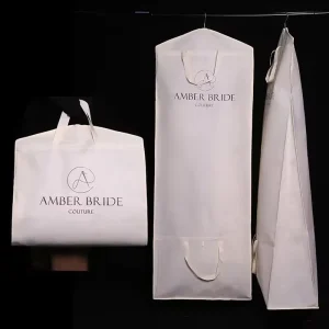 Garment Dress Bag for Wedding Garment Bag Dustproof Cover Storage Clothes Cover Bag NO-WOVEN Customized Logo