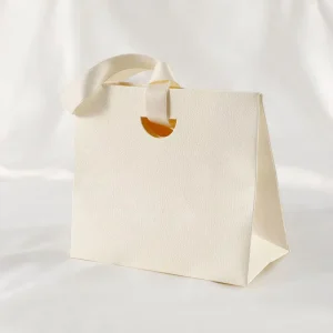 Gift Jewelry Cosmetics Packaging Paper Bags Custom Logo Cardboard Material Special Texture Paper Drawstring Closure