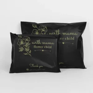 Gold Custom Printing Eco friendly Polymailer Biodegradable Shipping Packaging Mailing Bags with logo