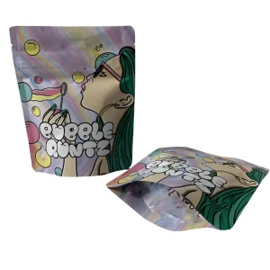 Gravure Printing Stand up Pouch Zip Bags Recyclable Aluminium Foil Reseal Bags for Food Milk Jelly Mylar Bags 3.5g 14g Custom