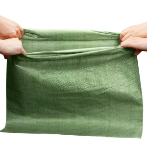 Green Woven Sack Bags Recyclable Packaging for Grain Feed Fertilizer and Sand