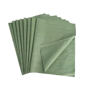 Green Woven Sack Bags Tear Resistant Polypropylene Packaging Solutions for Agricultural Products