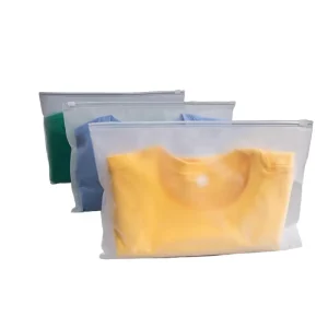 Guandu Custom Branded Matte Zip Lock Poly Bags for Apparel Packaging Reusable Plastic Clothing Bags for Retail Display