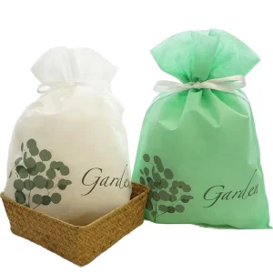 HDF Eco Friendly Non Woven Drawstring Plastic Bags Biodegradable Packaging