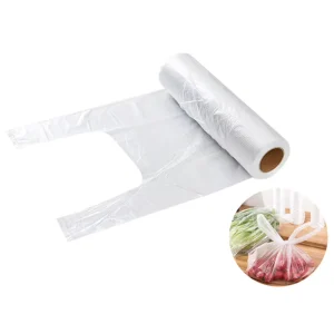 HDPE LDPE Shopping clear Poly Bags Vest Bag on Roll High Quality T shirt Plastic Bag for Supermarket