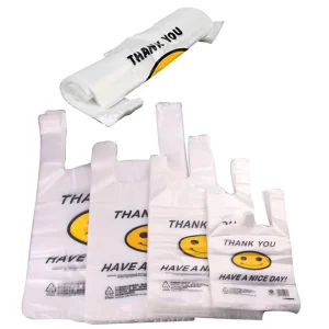 HDPE T shirt Plastic Bags Singlet Bags Made in China clear High quality Poly Bags With Handles