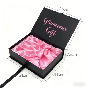 Hair Bundles Packaging Box Extension Bags With Satin Human Weave Hair Gift Storage Box With Ribbon for Wig Accessories