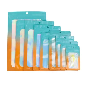 Haodong Packing Custom Printing Frosted Mylar Self Sealing Bag Phone Case Pouch Aluminum Foil USB Data Cable Packaging Bag OEM