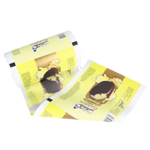 Heat Sealing Custom Printed Food Grade Aluminum Foil Back Seal Pouch Ice Cream Bag Popsicle Package Pouch Packaging Film Roll