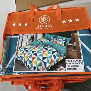 Heavy Cotton Fabric Bed Sheet Set 4 Pieces King Size Bedding Set
