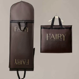 Heavy Duty Custom Logo Dustproof Portable Non Woven Tote Foldable Durable Waterproof Garment Storage Bag for Wedding Dress