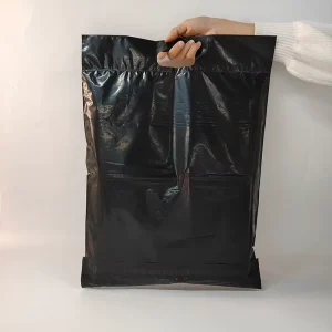 Heavy Duty Self Seal Waterproof Black Mailing Envelopes Courier Custom Logo Printed Poly Mailer Bag with Handle