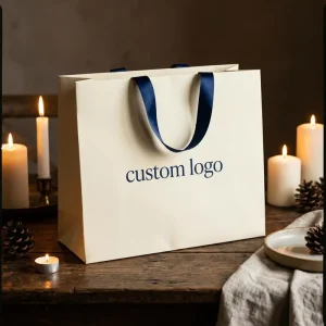 High-End Custom-Made Eco-Friendly Durable Bronzing Gift Packaging Bags with Logo for Clothing Handbags Promotion