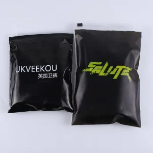 High Quality Composite Bag Black Packaging Zipper Garment Bag Custom Zip Lock with Logo for Clothing