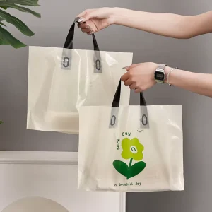 High Quality Custom Logo Eco Friendly Printed Plastic Shopping Bags Plastic Shopping Packaging Bags for Promotional Gifts