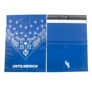 High Quality D2W Easy Tear Stripe Custom Biodegradable Poly Mailer Packaging Mailing Shipping Bag for Clothes