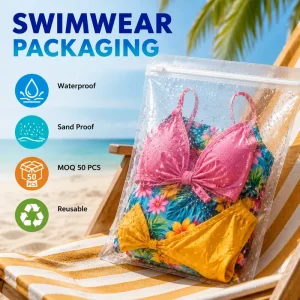 High Quality Frosted Zipper Poly Matte Plastic Bags for Clothing and Shoes Storage Custom Printed Logo Factory