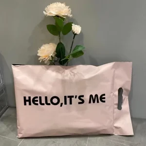 High Quality Pink Square Shoes Box Self Adhesive Waterproof Thick Plastic Poly Mailing Bags Custom Thickness Printed Handles