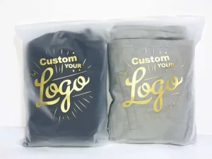 High Quality Plastic Custom Logo Clear Transparent Frosted PE Zipper Poly Bags With Zip Lock for Clothing Packaging Underwears
