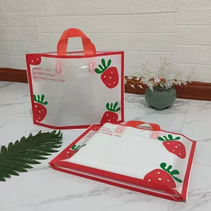 High Quality Portable Plastic Bags with Customizable Patterns and Handle Packaging for Shopping Bags